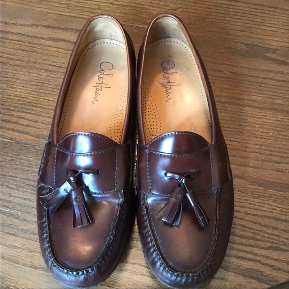 ๐ 2 PAIR - COLE HAAN LEATHER DRESS SHOES ๐ BLACK & BROWN - Picture 6 of 10